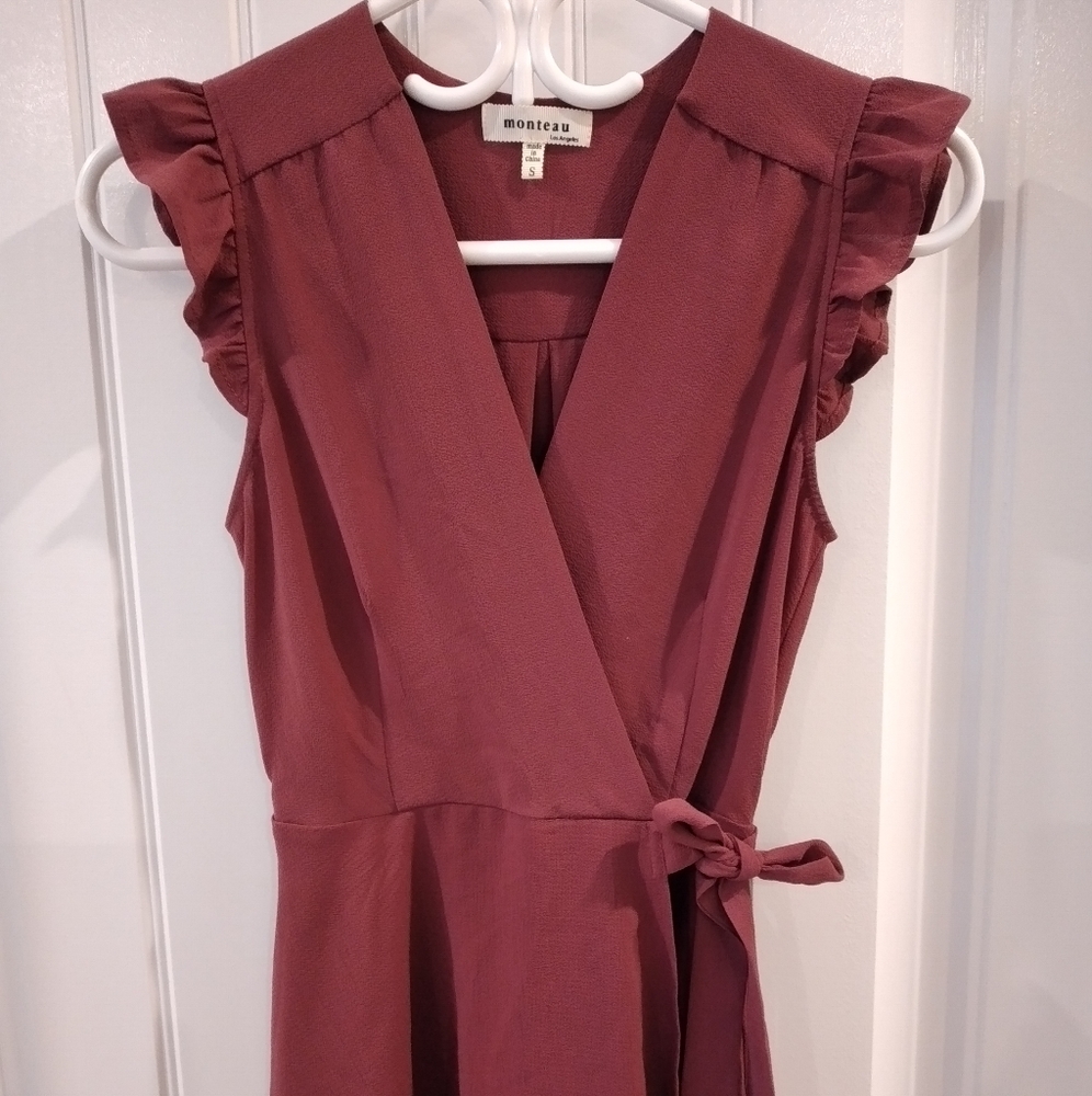 Peplum Faux Wrap Blouse